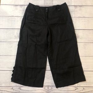 Loft Capris Black Pants Size 4P